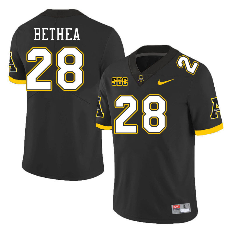 Appalachian State Mountaineers #28 Jayden Bethea College Football Jerseys Stitched-Black